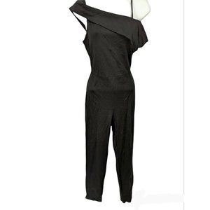 Rolla Coaster Black Off the Shoulder Stretch Jumpsuit Size M
